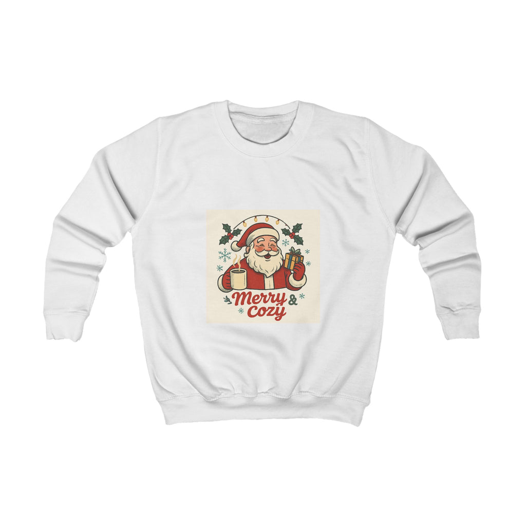 Kids Sweatshirt — Merry & Cozy Santa Christmas Pullover