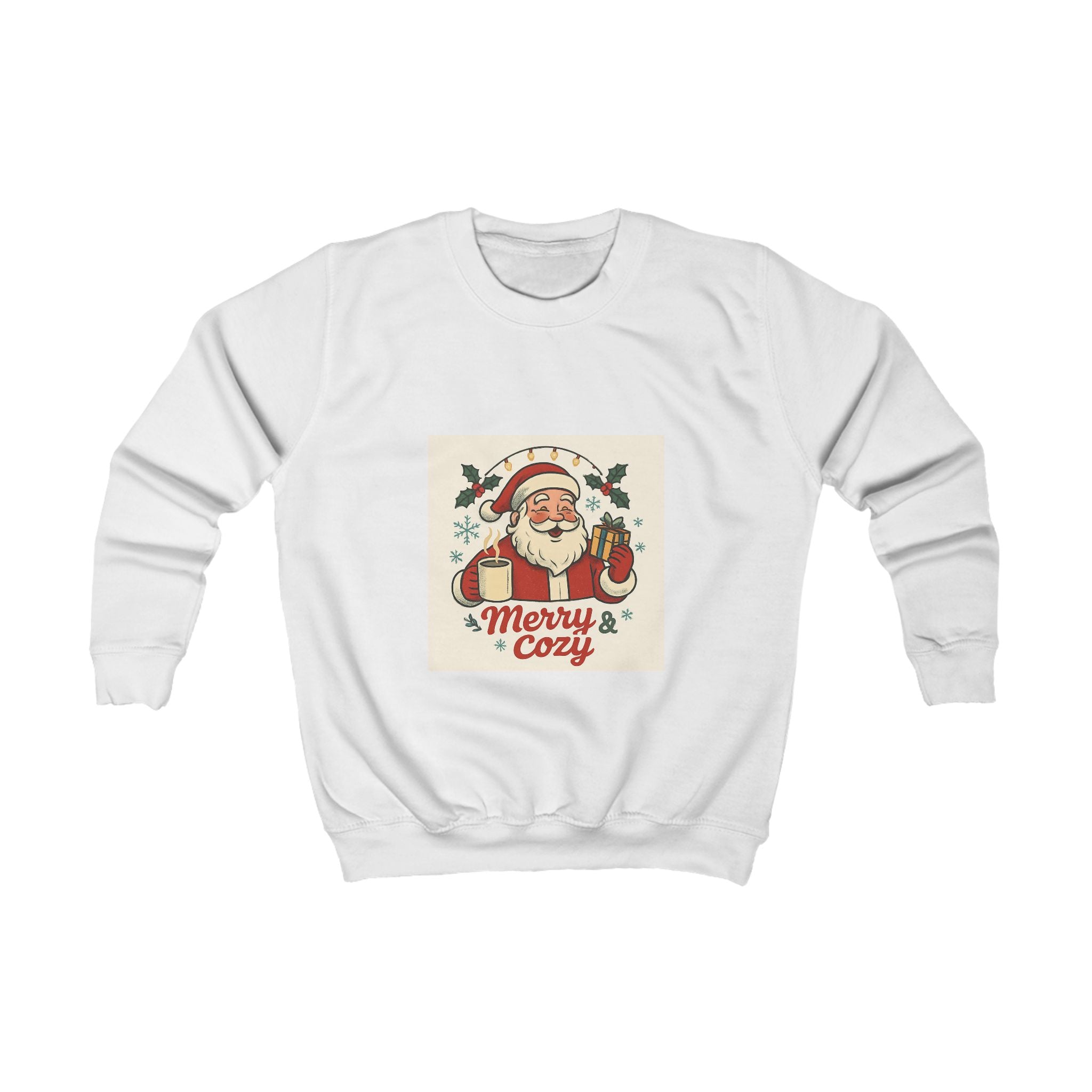 Kids Sweatshirt — Merry & Cozy Santa Christmas Pullover