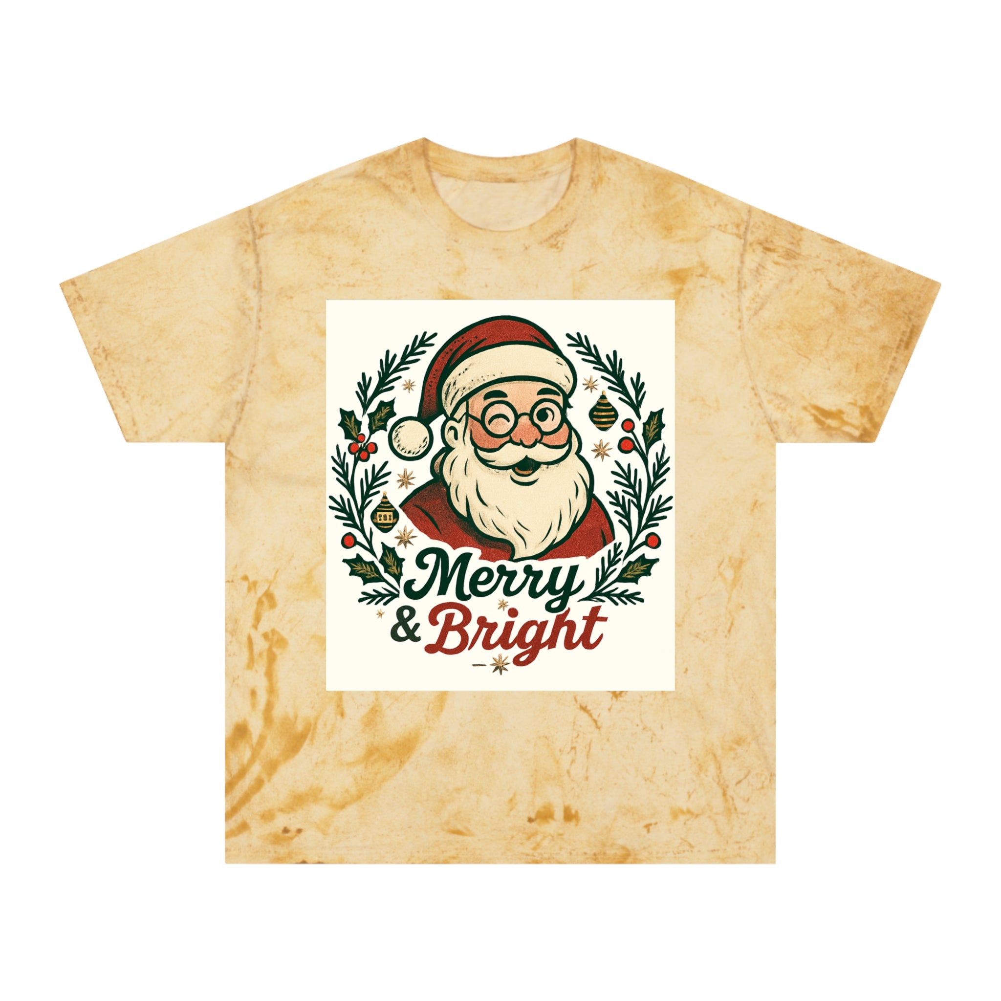 Merry & Bright Santa Christmas T-Shirt